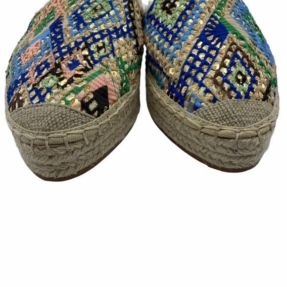 Halogen Multicolor Sequins Espadrille Mules 7-1/2M - Picture 3 of 11